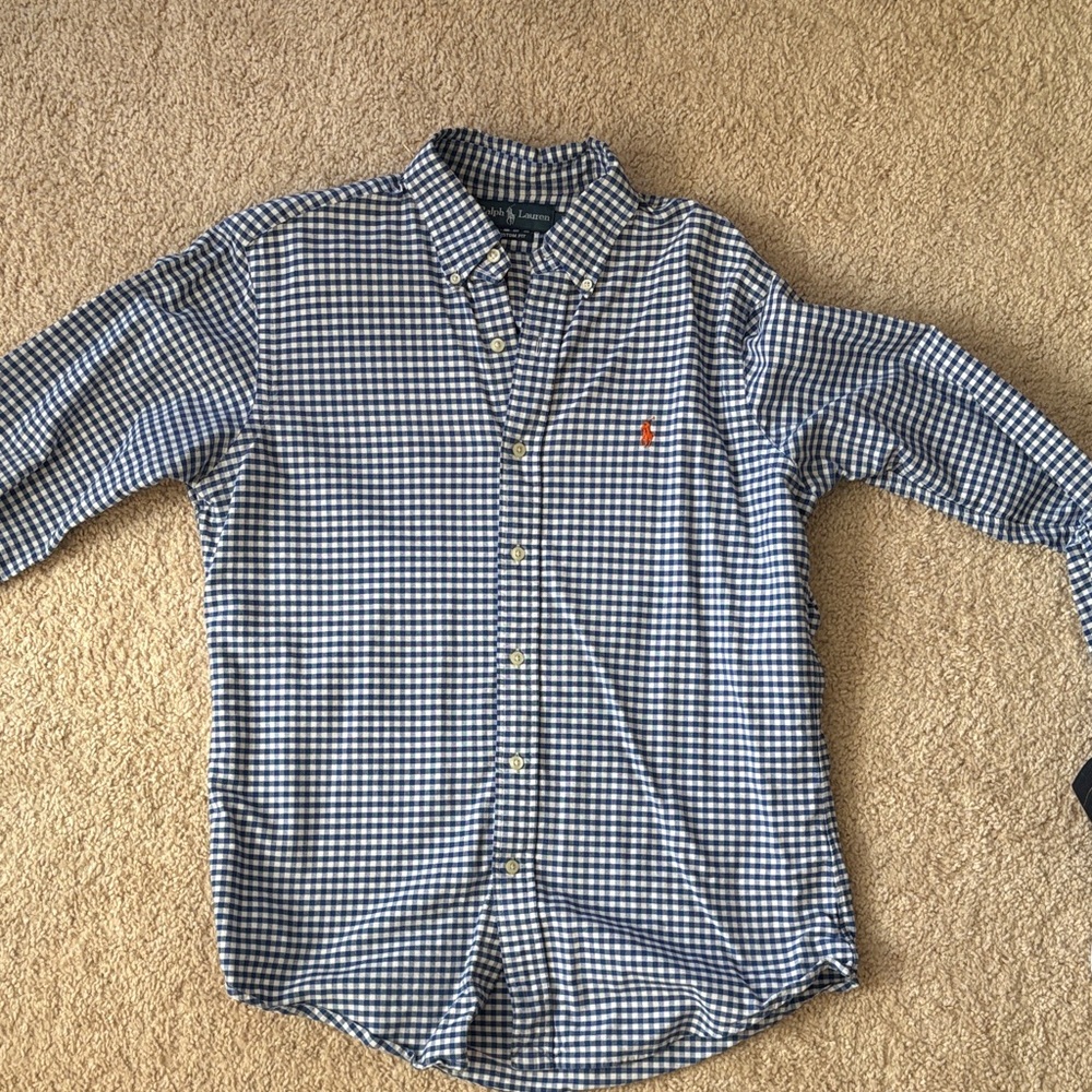 Polo Ralph Lauren Navy Checkered Men's Shirt
